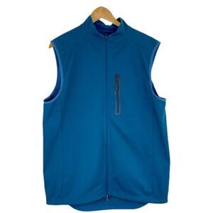 MEC MEN'S Blue Active by Nature Soft Shell Mock Neck Full Zip Vest US L